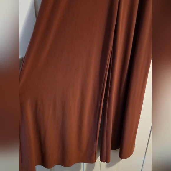 Norma Kamali Elephant Pant In Copper Stretch Super Wide Leg Size S - Picture 3 of 9